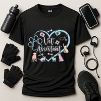 Vet Assistant Heart Veterinary Assistant Appreciation Cooling Performance Crew T-Shirt