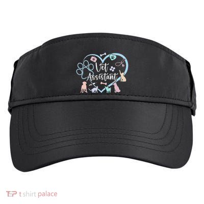 Vet Assistant Heart Veterinary Assistant Appreciation Adult Drive Performance Visor