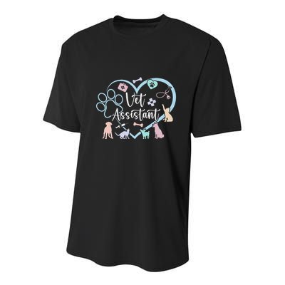 Vet Assistant Heart Veterinary Assistant Appreciation Youth Performance Sprint T-Shirt