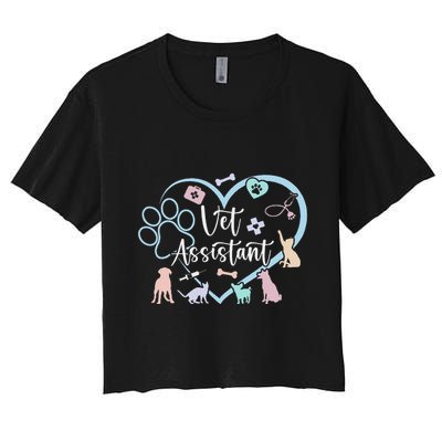 Vet Assistant Heart Veterinary Assistant Appreciation Crop Top