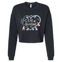Vet Assistant Heart Veterinary Assistant Appreciation Cropped Pullover Crew