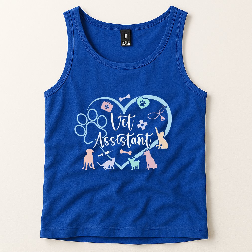 Vet Assistant Heart Veterinary Assistant Appreciation Tank Top