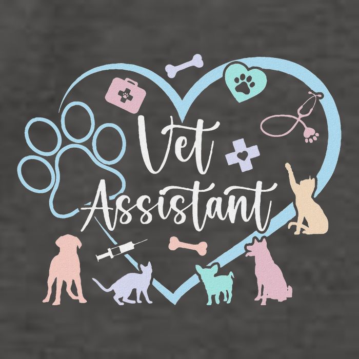 Vet Assistant Heart Veterinary Assistant Appreciation Vector Backpack