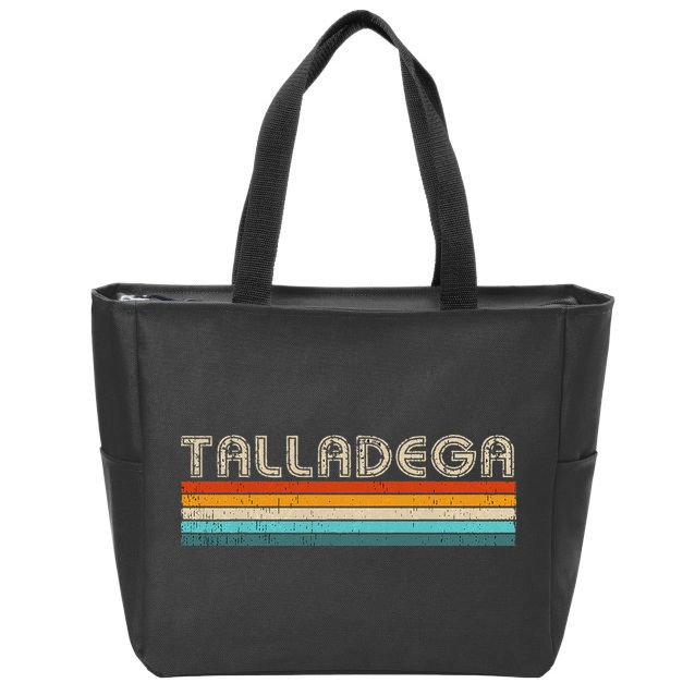 Vintage AL Home State Alabama Talladega Zip Tote Bag