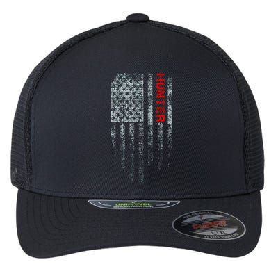 Vintage American Hunter Flag Flexfit Unipanel Trucker Cap