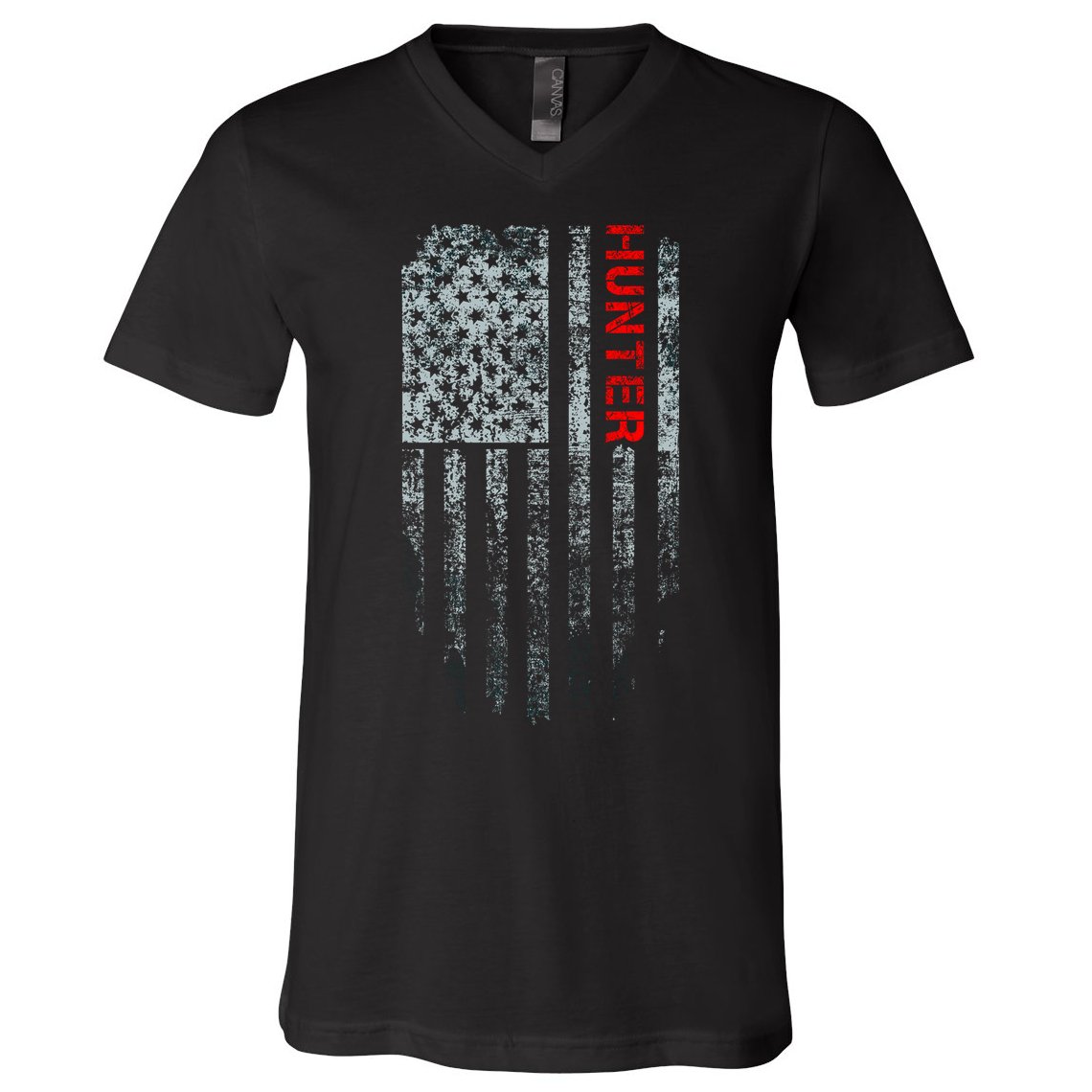 Vintage American Hunter Flag V-Neck T-Shirt