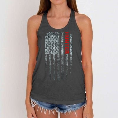 Vintage American Hunter Flag Women's Knotted Racerback Tank