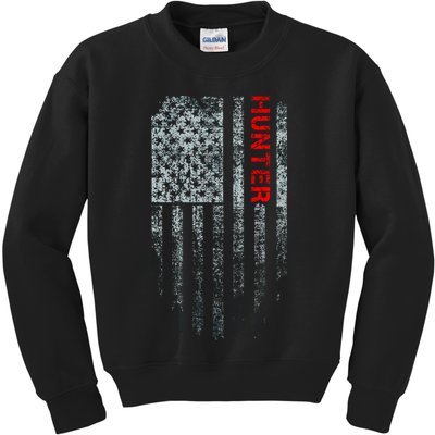 Vintage American Hunter Flag Kids Sweatshirt