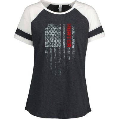 Vintage American Hunter Flag Enza Ladies Jersey Colorblock Tee