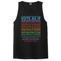 Vote As If Your Skin Is Not White Humans Rights Apparel PosiCharge Competitor Tank