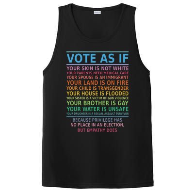 Vote As If Your Skin Is Not White Humans Rights Apparel PosiCharge Competitor Tank