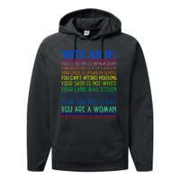 Vote As If Your Life Depends On It Human Rights Performance Fleece Hoodie