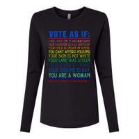 Vote As If Your Life Depends On It Human Rights Womens Cotton Relaxed Long Sleeve T-Shirt