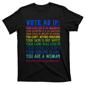 Vote As If Your Life Depends On It Human Rights T-Shirt