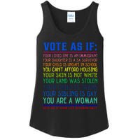 Vote As If Your Life Depends On It Human Rights Ladies Essential Tank