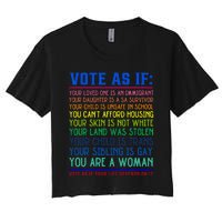 Vote As If Your Life Depends On It Human Rights Women's Crop Top Tee