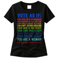 Vote As If Your Life Depends On It Human Rights Women's T-Shirt