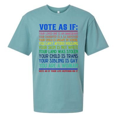 Vote As If Your Life Depends On It Human Rights Sueded Cloud Jersey T-Shirt