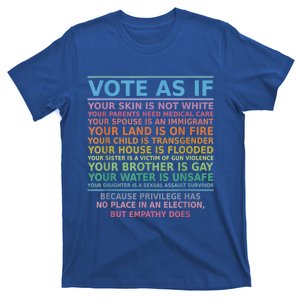 Vote As If Your Skin Is Not White Human's Rights Apparel T-Shirt