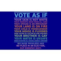 Vote As If Your Skin Is Not White Human's Rights Apparel Bumper Sticker