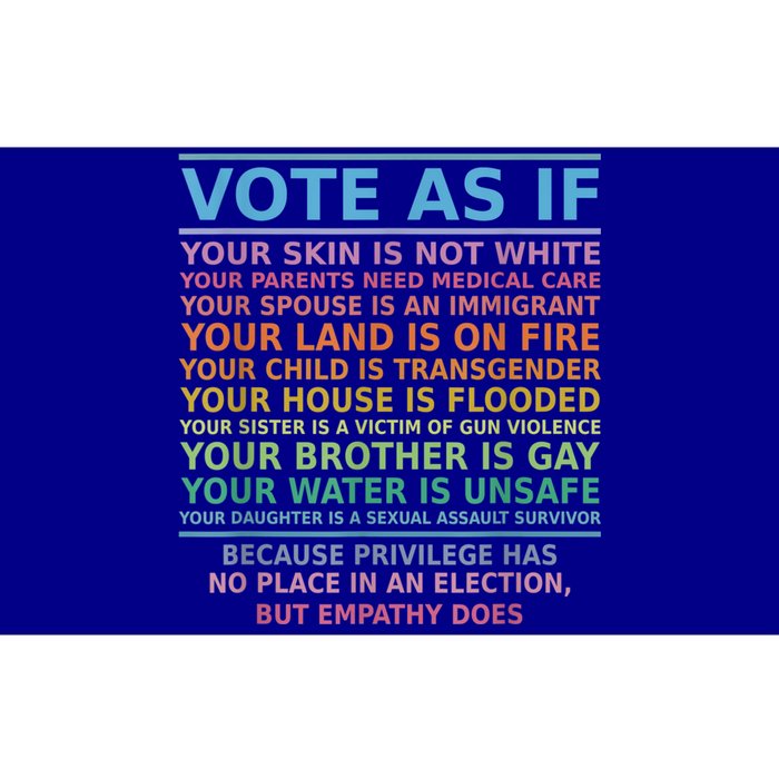 Vote As If Your Skin Is Not White Human's Rights Apparel Bumper Sticker