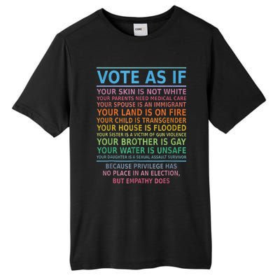 Vote As If Your Skin Is Not White Humans Rights Tall Fusion ChromaSoft Performance T-Shirt