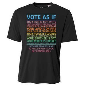 Vote As If Your Skin Is Not White Humans Rights Cooling Performance Crew T-Shirt