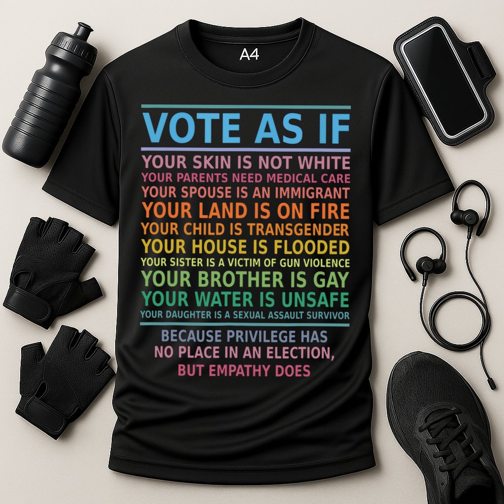 Vote As If Your Skin Is Not White Humans Rights Performance Shirt