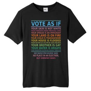 Vote As If Your Skin Is Not White Humans Rights Tall Fusion ChromaSoft Performance T-Shirt