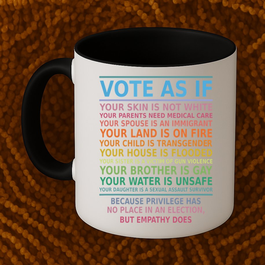 Vote As If Your Skin Is Not White Humans Rights Mug