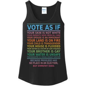 Vote As If Your Skin Is Not White Humans Rights Ladies Essential Tank