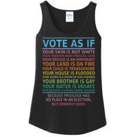 Vote As If Your Skin Is Not White Humans Rights Ladies Essential Tank