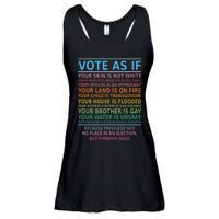 Vote As If Your Skin Is Not White Humans Rights Ladies Essential Flowy Tank