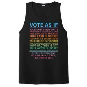 Vote As If Your Skin Is Not White Humans Rights PosiCharge Competitor Tank