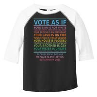 Vote As If Your Skin Is Not White Humans Rights Toddler Fine Jersey T-Shirt