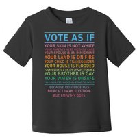 Vote As If Your Skin Is Not White Humans Rights Toddler T-Shirt