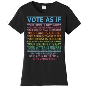 Vote As If Your Skin Is Not White Humans Rights Women's T-Shirt