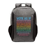 Vote As If Your Skin Is Not White Humans Rights Vector Backpack