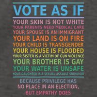 Vote As If Your Skin Is Not White Humans Rights Vector Backpack