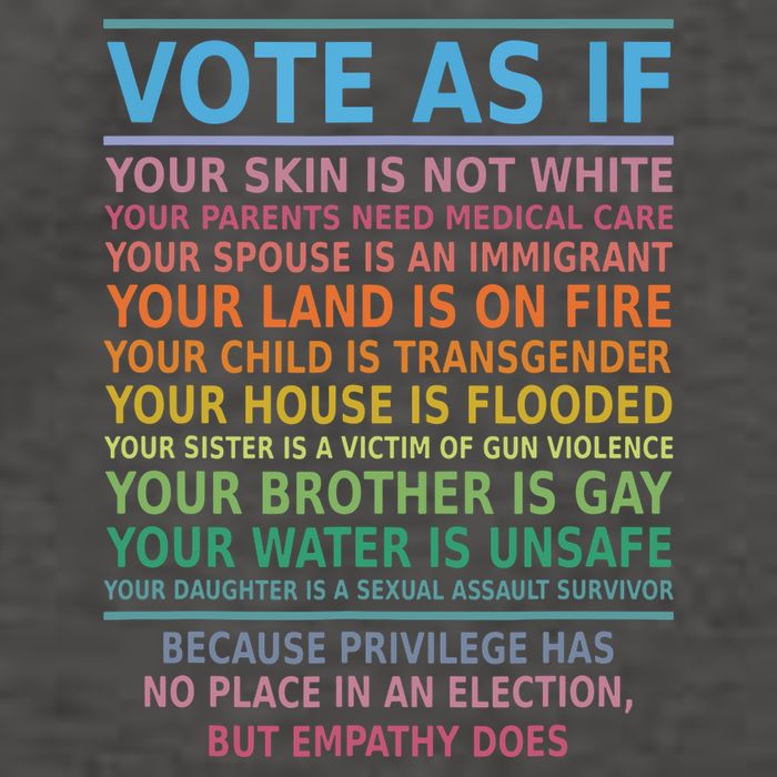 Vote As If Your Skin Is Not White Humans Rights Vector Backpack