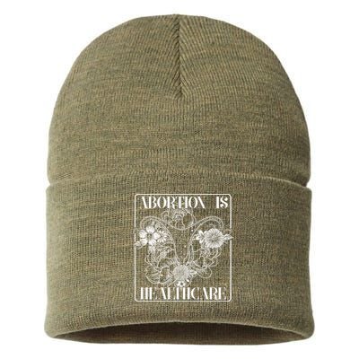 Vintage Abortions Is Healthcare Pro Roe Womens Rights Sustainable Knit Beanie