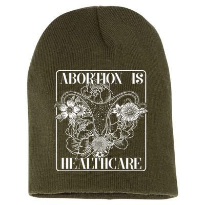 Vintage Abortions Is Healthcare Pro Roe Womens Rights Short Acrylic Beanie