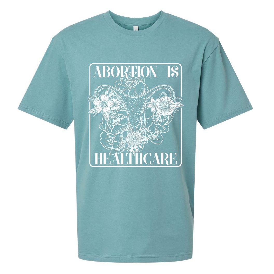 Vintage Abortions Is Healthcare Pro Roe Womens Rights Sueded Cloud Jersey T-Shirt