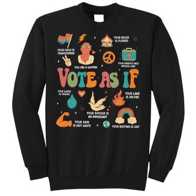 Vote As If Feminist Gift Empower Women 2024 Advocacy Sweatshirt