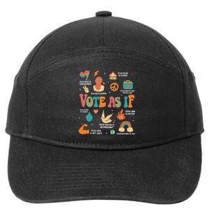 Vote As If Feminist Gift Empower Women 2024 Advocacy 7-Panel Snapback Hat