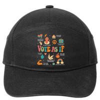 Vote As If Feminist Gift Empower Women 2024 Advocacy 7-Panel Snapback Hat