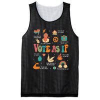 Vote As If Feminist Gift Empower Women 2024 Advocacy Mesh Reversible Basketball Jersey Tank