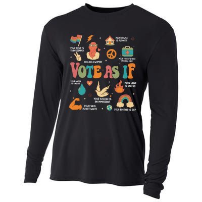 Vote As If Feminist Gift Empower Women 2024 Advocacy Cooling Performance Long Sleeve Crew