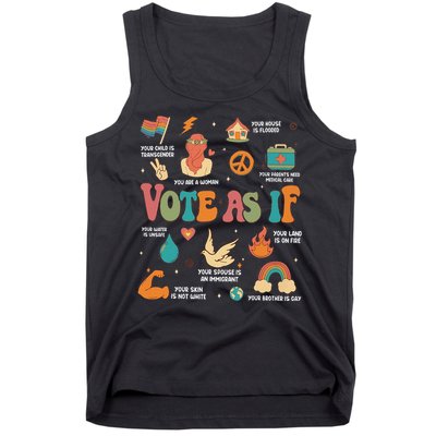 Vote As If Feminist Gift Empower Women 2024 Advocacy Tank Top