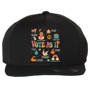 Vote As If Feminist Gift Empower Women 2024 Advocacy Wool Snapback Cap